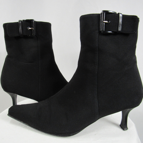 stuart weitzman snug suede kitten heel booties
